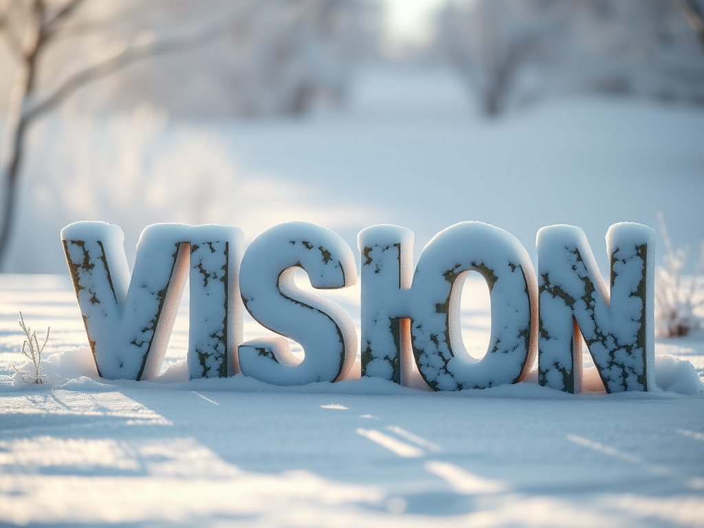 create-image-with-letters-snowy-vision-surrounded-by-a-snow-setting